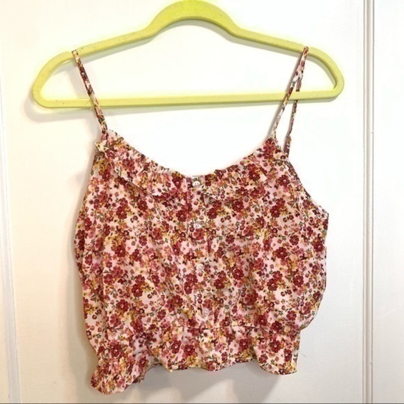 Forever 21 NWT cropped floral tank top - Picture 1 of 4